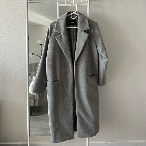 Emoda (Japanese fashion brand) Gray Trench Coat - Picture 1 of 4